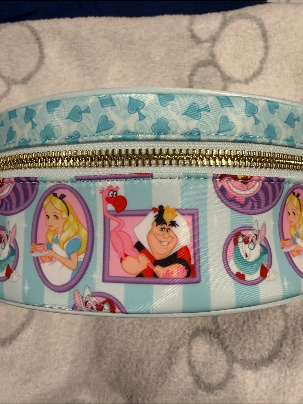 Stoney Clover Lane Alice in Wonderland Curiouser and Curiouser Open Top Pouch